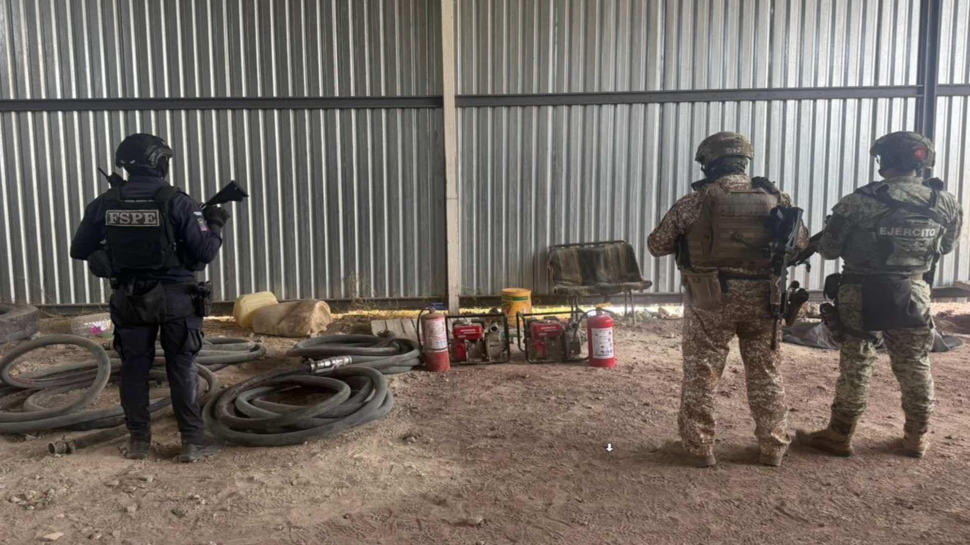 La zona fue resguarda por elementos de Seguridad.